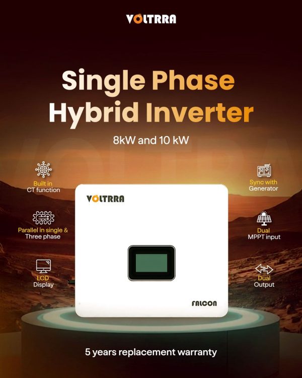 Voltrra 10kW IP66 Waterproof Hybrid Inverter (5-Year Replacement Warranty)