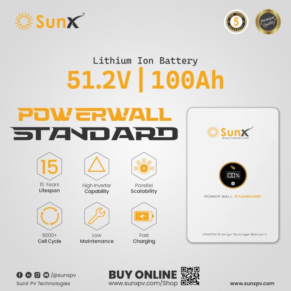 SunX 51.2 V 100 Ah Lithium Battery