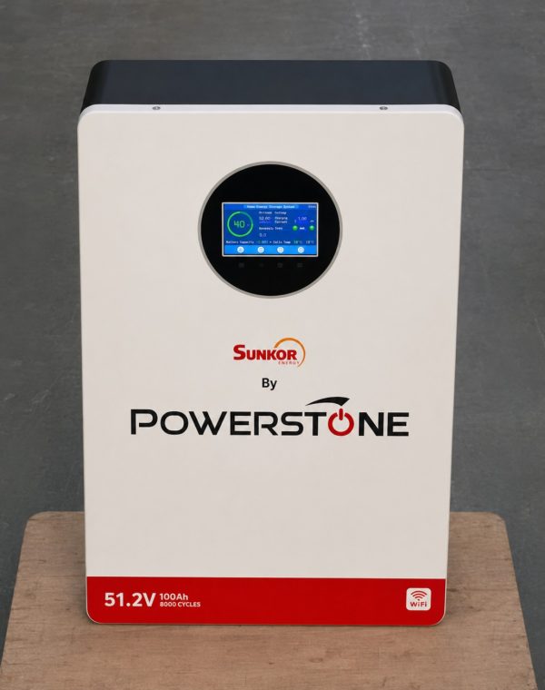 PowerStone SunKor 51.2V 100Ah 5kWh LiFePO4 Lithium Battery